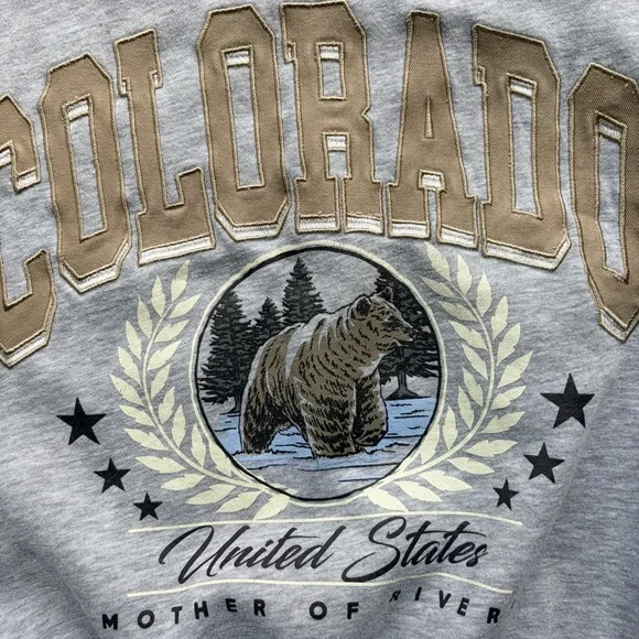 2/$25 SWS Athletics Colorado Bear Graphic Crewneck Sweatshirt Heather Grey Small - Picture 2 of 9